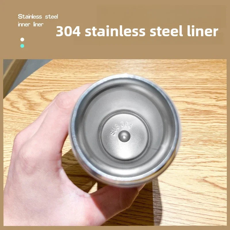 Gradient Color 304 Stainless Steel Thermal Bottle with Flip Lid Portable Outdoor Vacuum Insulated Cup Christmas Gift Mug