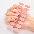 DIY Semi Cured Gel Nail Stickers Long-Lasting Solid Color Nail Strips Patch Slider Nail Sticker Full Cover Decal Manicure Patch