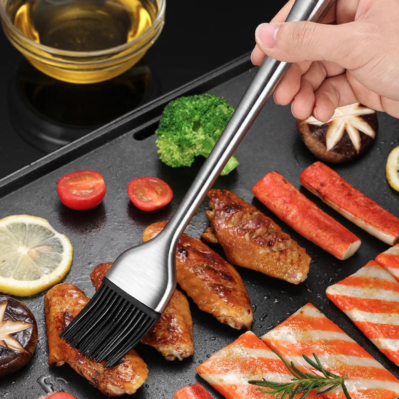 Kitchen Oil Brush Silicone Pastry Brush BBQ Grill Oil Sauce Butter Basting Brush Barbecue Cooking Brush Kitchen BBQ Accessories