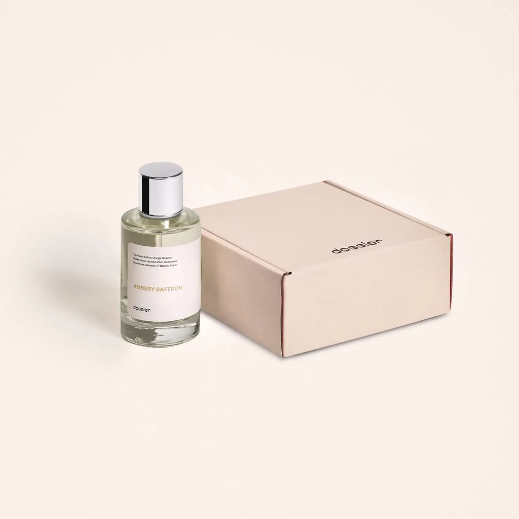Dossier Ambery Saffron Eau De Parfum Inspired By MFK's B.accarat R.ouge 5.40 - Vegan, Unisex Perfume Spray - 3.4 Fl Oz (100ml)