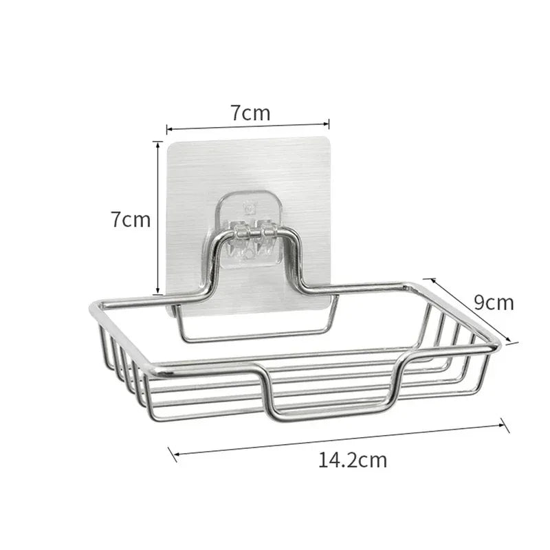 Steel Self Adhesive Soap Rack Wall Mounted Dish Bathroom Soap Holder Wall Mounted Soap Rack Wall Mounted Soap Holder Stainless