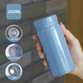 200ml Mini Thermos Cup Double Layer Vacuum Insulation 12 Hours Heat Preservation 304 Stainless Steel Cup Outdoor Portable  Gifts