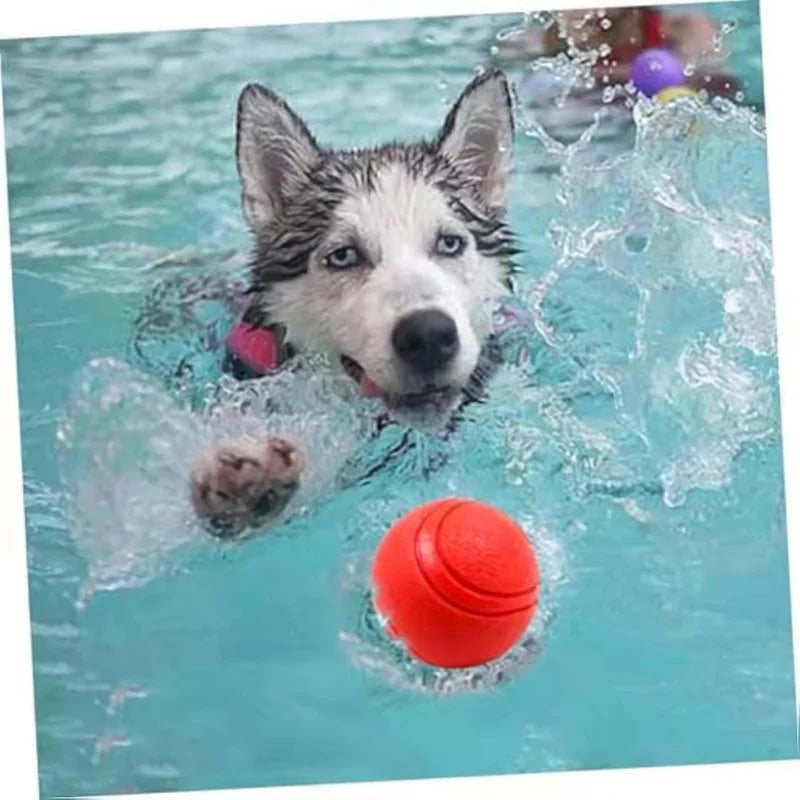 Dog Chew Toy Ball Elastic Rubber Solid Ball Anti-Chew For Outdoor Throwing Recovery Training Durable Bite-Resistant Rubber Ball