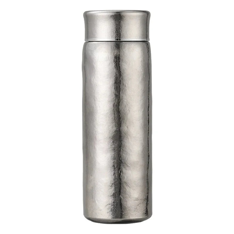 Pure Titanium Thermos 200/300ml Double Layer Vacuum Flask Water Bottle with Filter Portable Student Drinkware Holiday Gift