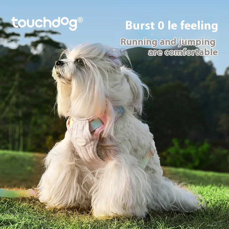 TOUCHDOG Illusion Series-Sunflower Corset Dog Leash Small Dog Bichon Frise Chest Belt Pet Universal Corset