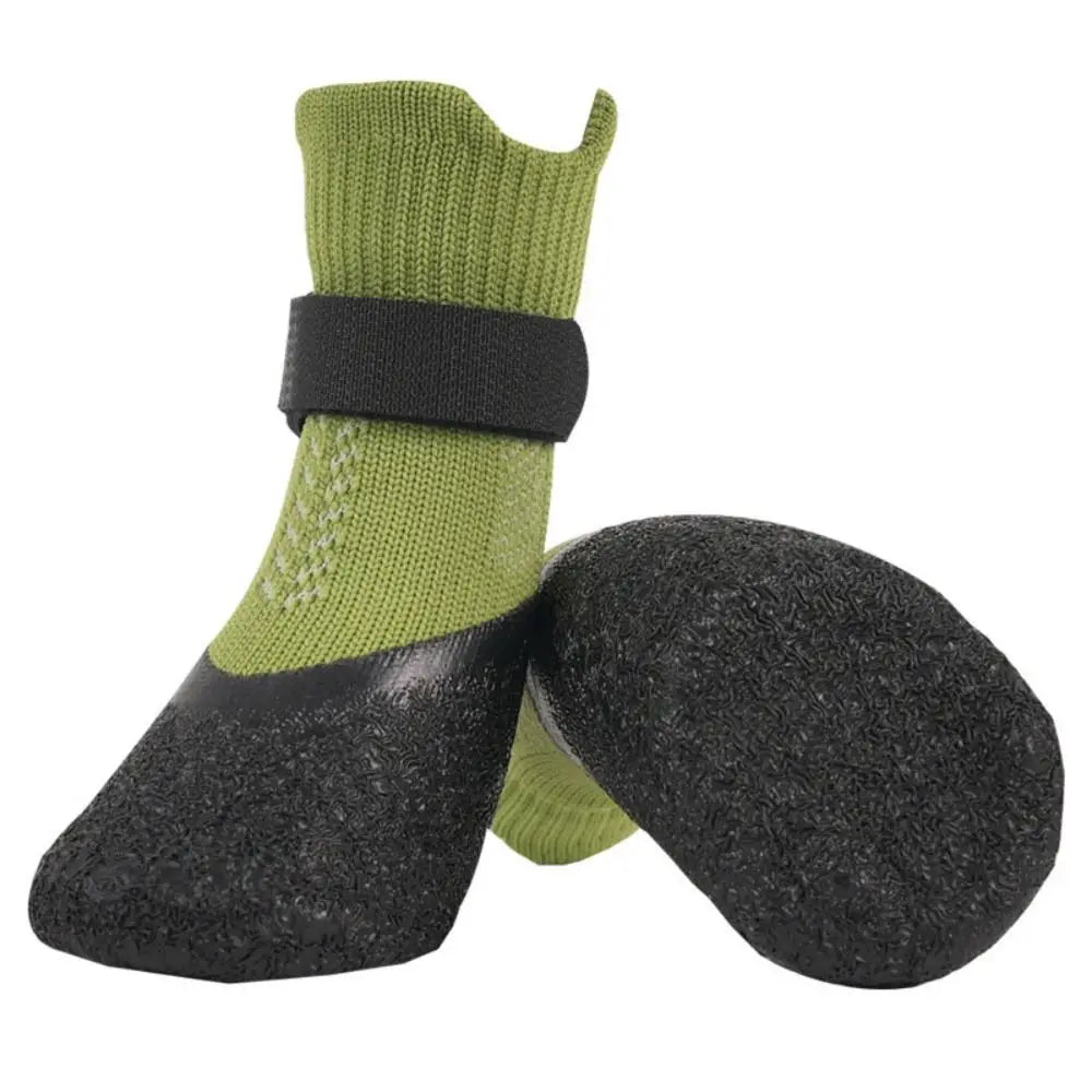 4pcs Pet Supplies Waterproof Pet Socks Shoes Breathable Non-slip Dog Shoes Anti-dirty Dog Paw Protector Outdoor