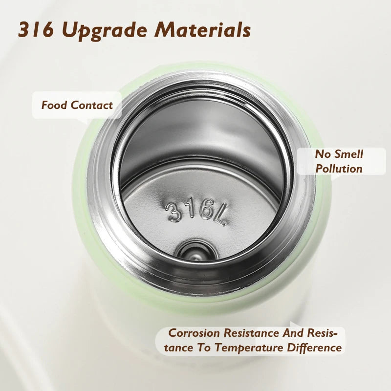 316 Thickened Stainless Steel Insulated Cup, Gradient Bounce Lid Insulated Cup, Large-capacity Portable Water Cup