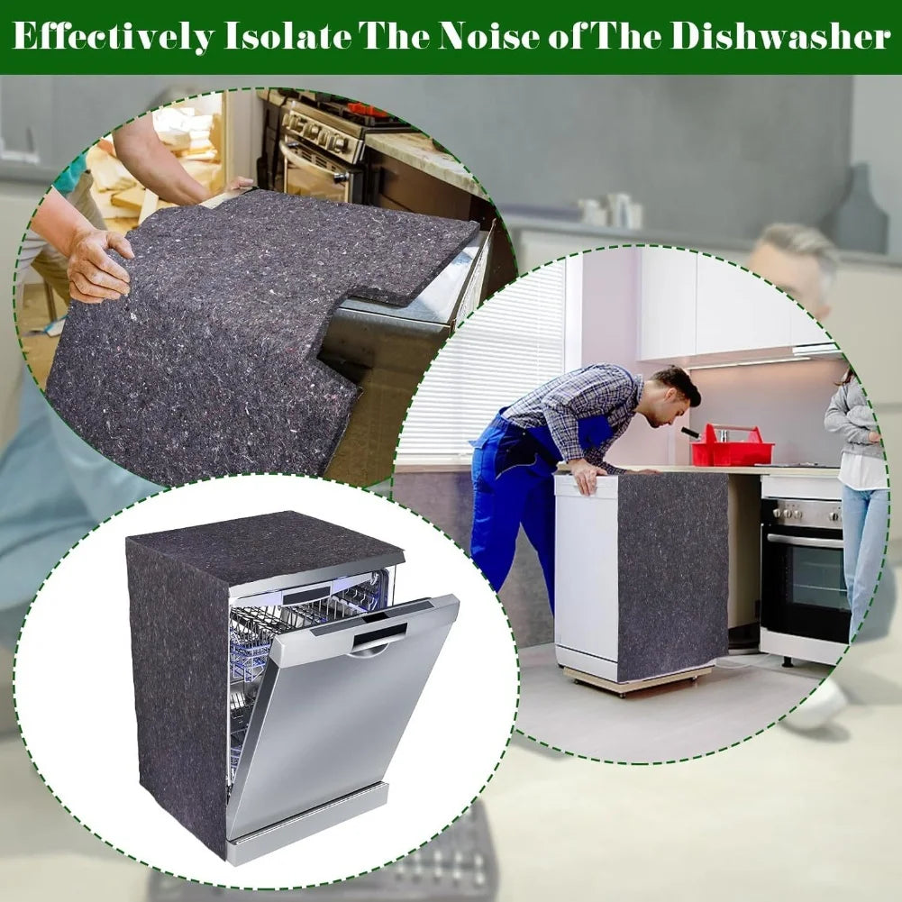 Versatile Sound Insulation Cotton DIY Heat & Noise Reduction Blanket Dishwasher Wall Pipe Noise Reduction Cotton