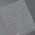 1pcs 5D DIY Self-Adhesive Slider Accessories Diamond Butterfly Nail Art Stickers Holographic Butterfly Nail Decorations Decals
