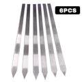 50cm Wide No-Wood Handle Flat Stainless Steel BBQ Skewers Shish Kebab Turkish Persian Grills Koubideh Iranian Brazilian European