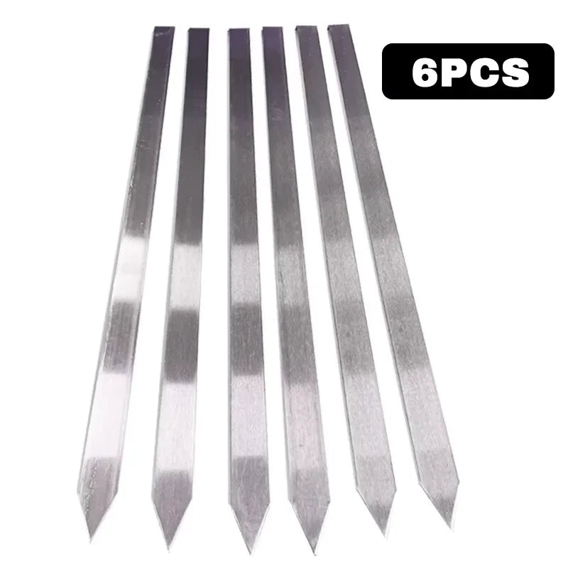 50cm Wide No-Wood Handle Flat Stainless Steel BBQ Skewers Shish Kebab Turkish Persian Grills Koubideh Iranian Brazilian European