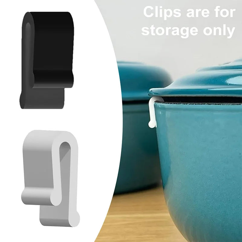 Silicone Dutch Oven Protector Clips Food Grade Cookware Lid Holder Stacking Guard Kitchen Storage Clip for Cast Iron Pot