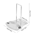 Stainless Steel Pot Lid Rack and Spoon Rest Holder Kitchen Tool for Organizing Cooking Utensils Sleek Silver Design for Countert
