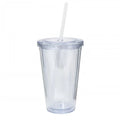 350/450/650ml Clear Tumbler Smoothie Cup Transparent with Lid and Straw Iced Coffee Cup Plastic Double-Layer Water Bottle Milk