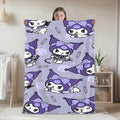Sofas Blankets and Bedspreads Kawaii K-Kuromi Camping Nap Blanket for Bed New Year Bedspread the Anime Home Decoration Furry