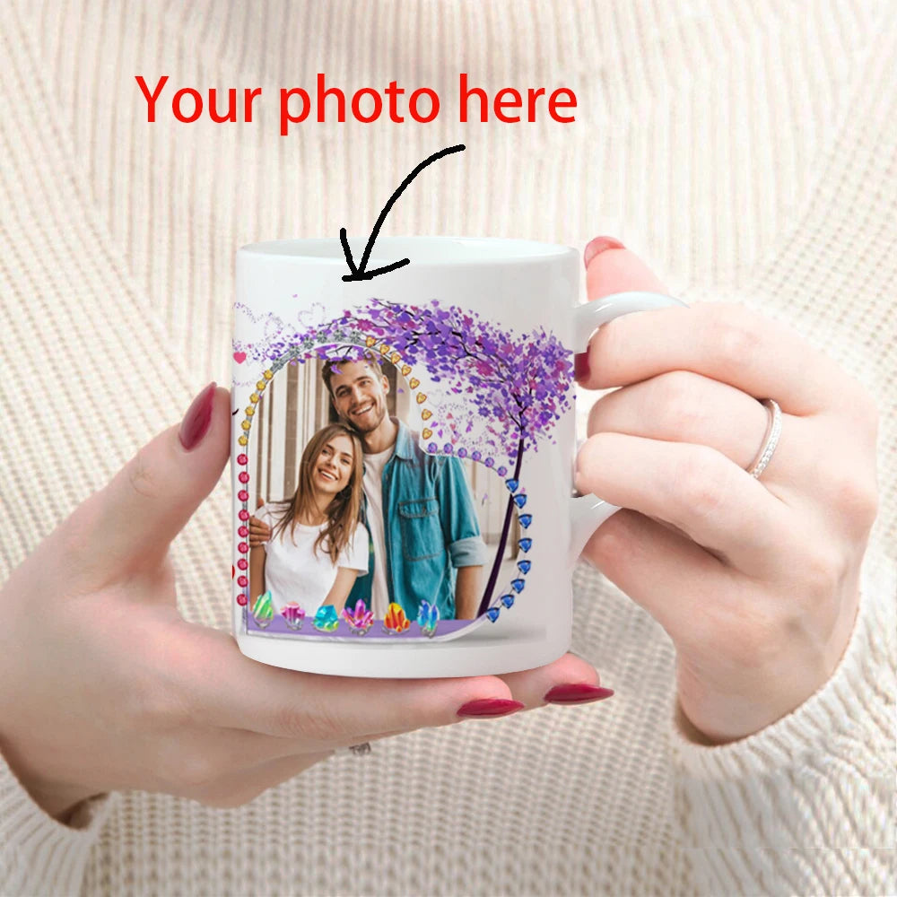 Personalized Photo Mug, Customize Family, Kids,Lovers,Logo, Text, Dog, Cat ,photos Mugs, Tea Milk Cup, Mother's Day Gift