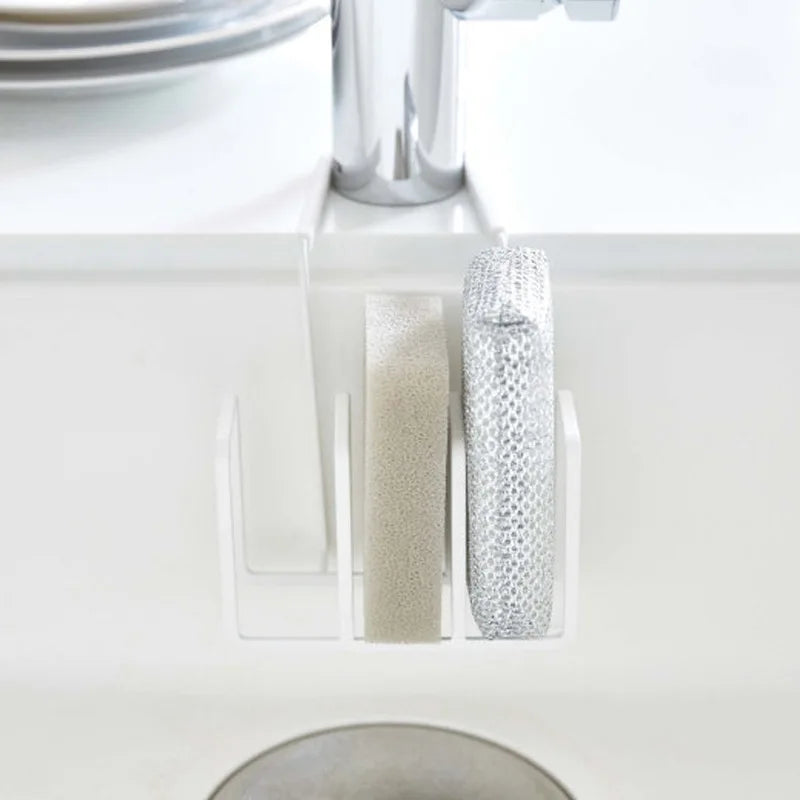 1/2pcs Multi functional faucet sink storage rack, steel wire ball storage, sponge faucet drain rack, kitchen storage