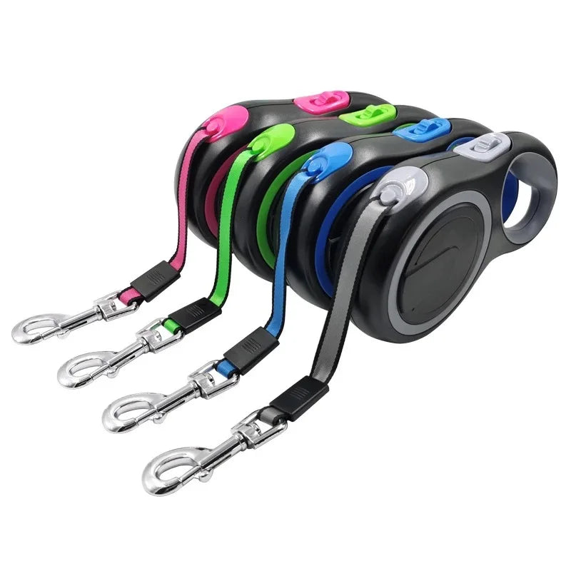 3 Meters 5 Meters Strong Pet Leash Nylon Retractable Leash for Medium Large Dogs Walking Lead Automatic Extending Dog Leash Rope