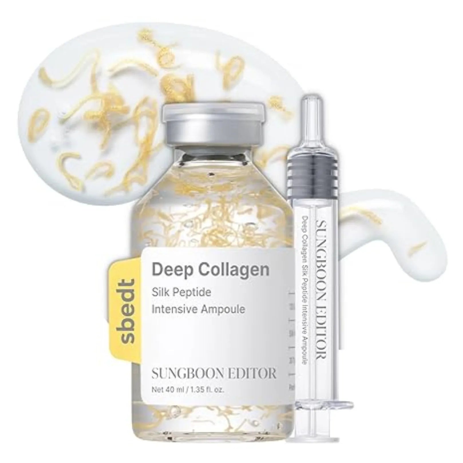 SUNGBOON EDITOR Silk Peptide Intensive Lifting Ampoule | Korean Anti-Aging Serum for Face with Collagen & 30 Peptide Complex