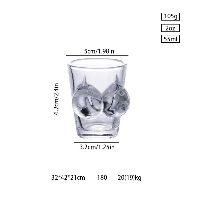 2/4PCS Sexy Lady Men Body Shape Chest Beer Cup For Vodka Whiskey Beer Beauty Drinking Glass Wine Shot Glass Cup Summer Drinkware