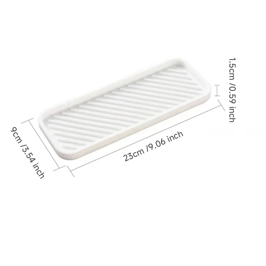Silicone Drain Tray for Tableware Water Cup Fruit Vegetable Kitchen Sink Organizer Storage Tray Sponge Holder Soap Dispenser