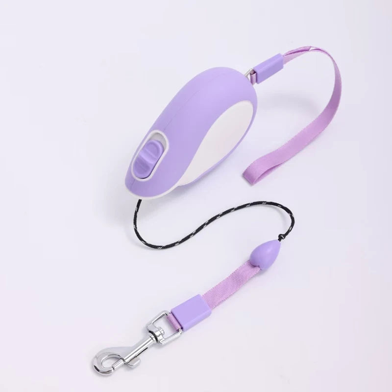 Booteely 3M Leash For Small Dogs Auto Retractable Leash, Hand Loop Kitten Leash, Compact And Portable Bichon Frise Dog Leash