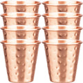 6cs 8Pcs New 100% Copper Cups Pure Solid  Moscow Mule PURE Copper Mugs-Shaped 2oz Cocktail Cups Beer Milk Mug Drinkware