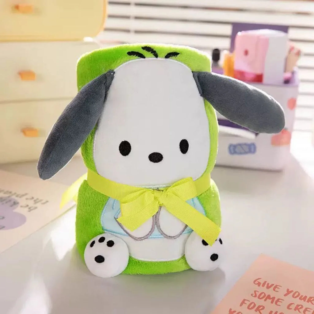 Anime Sanrio Kuromi All Season Embroidered Foldable Nap Blanket Cinnamoroll HelloKitty My Melody Kawaii Cute Cartoon Gifts Toys