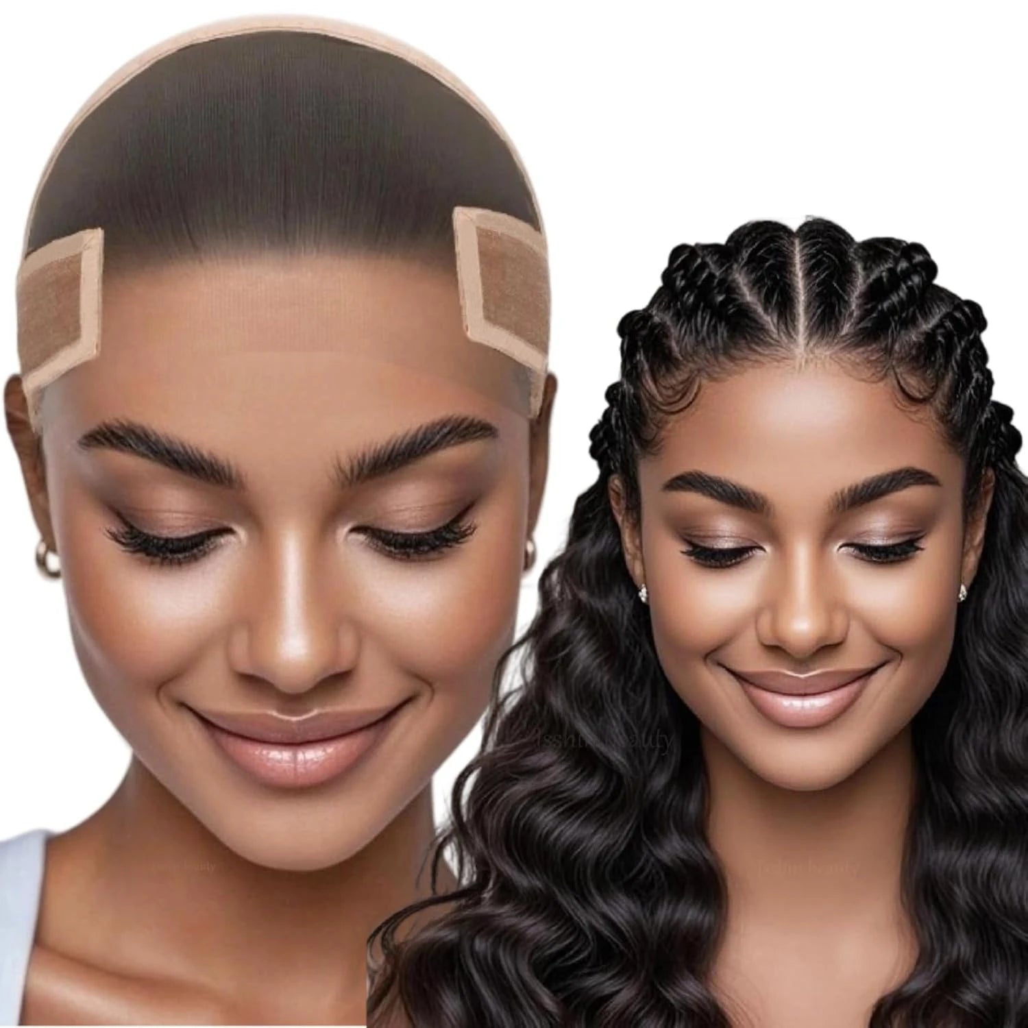 Lace Wig Grip Cap Women: 4x5/13x4 Transparent Swiss Lace Front - Non-slip Adjustable Wig Gripper for Keeping Wigs In Place