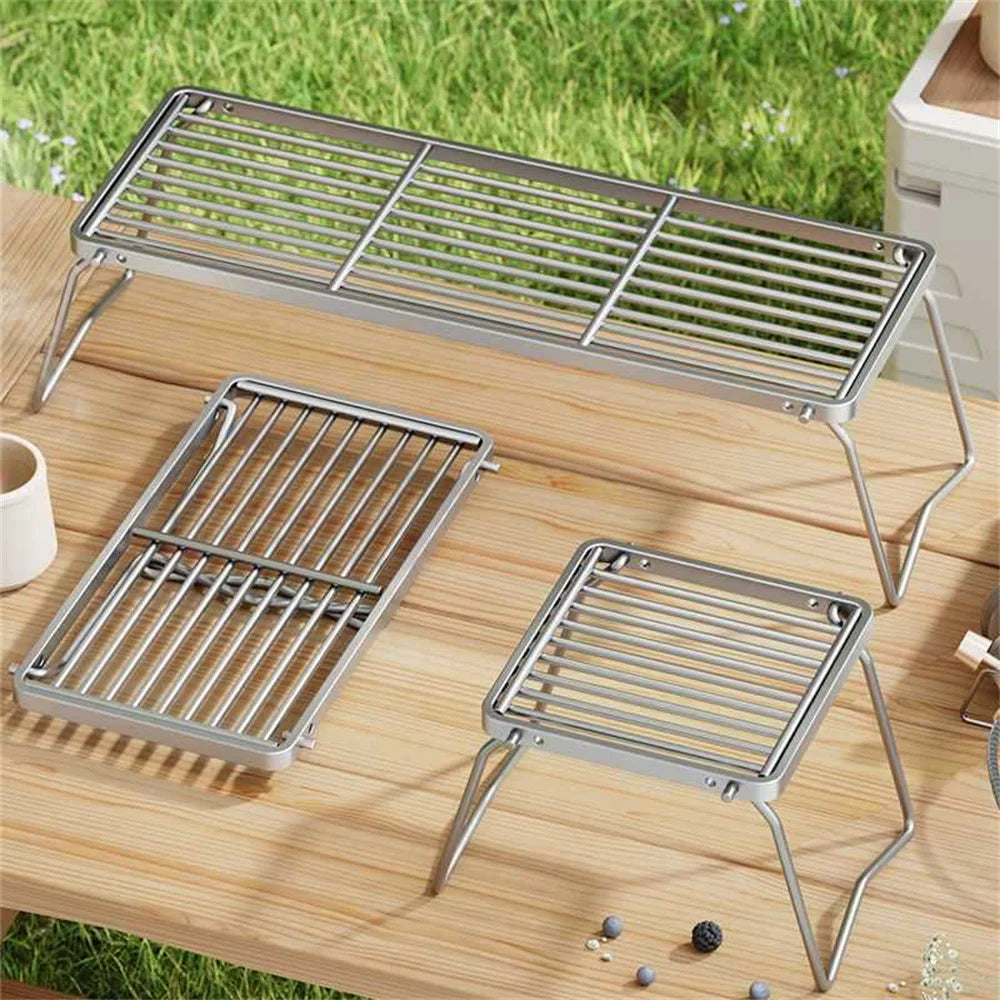 Stainless steel folding barbecue grill, outdoor camping portable barbecue grill, multi size (S/M/L) picnic grill