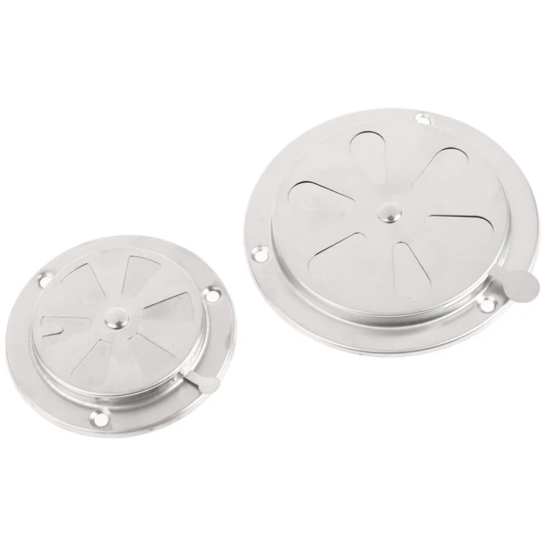 95/125mm Adjustable Air Vent Grille Round Ducting Ventilation Grilles Cover Stainless Steel BBQ Grill Smoker Exhaust Vent Stove