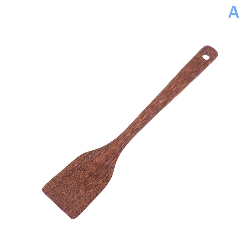 ♥Natural Wood Cooking Spatula - Durable Long Handle Turner for Wok & Non-Stick Pans|〔YY33〕