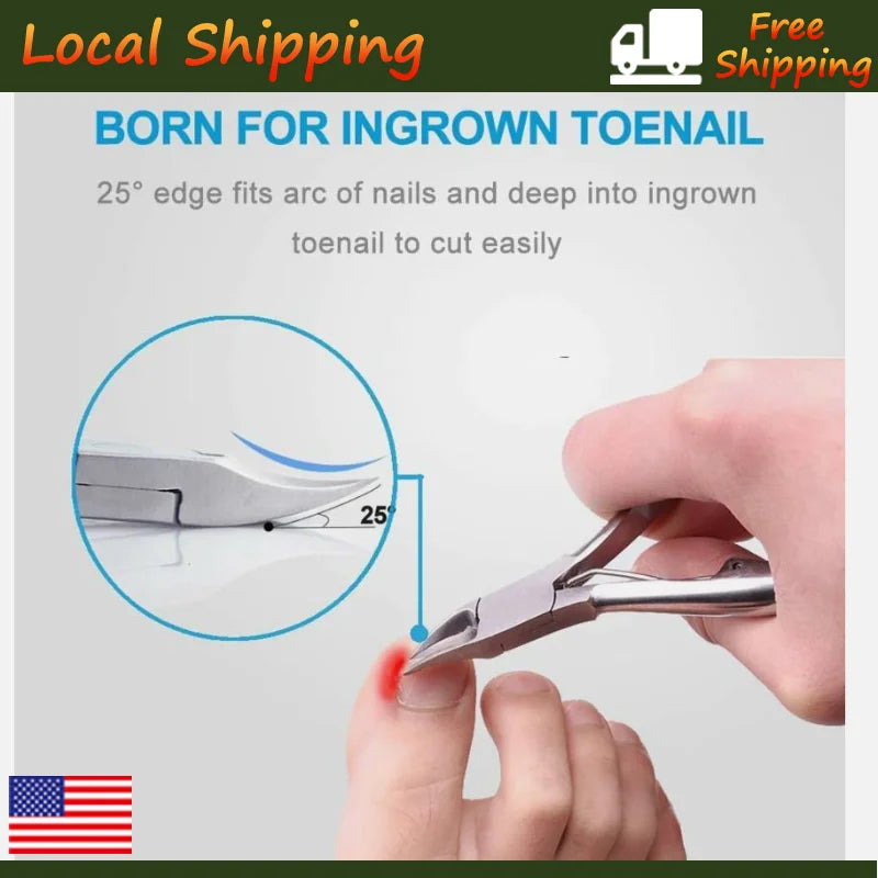 Professional Thick Nail Dead Skin Dirt Remover Super Sharp Curved Blade Nail Tools Toe Nail Clippers Cutter Ingrown Toenail Tool