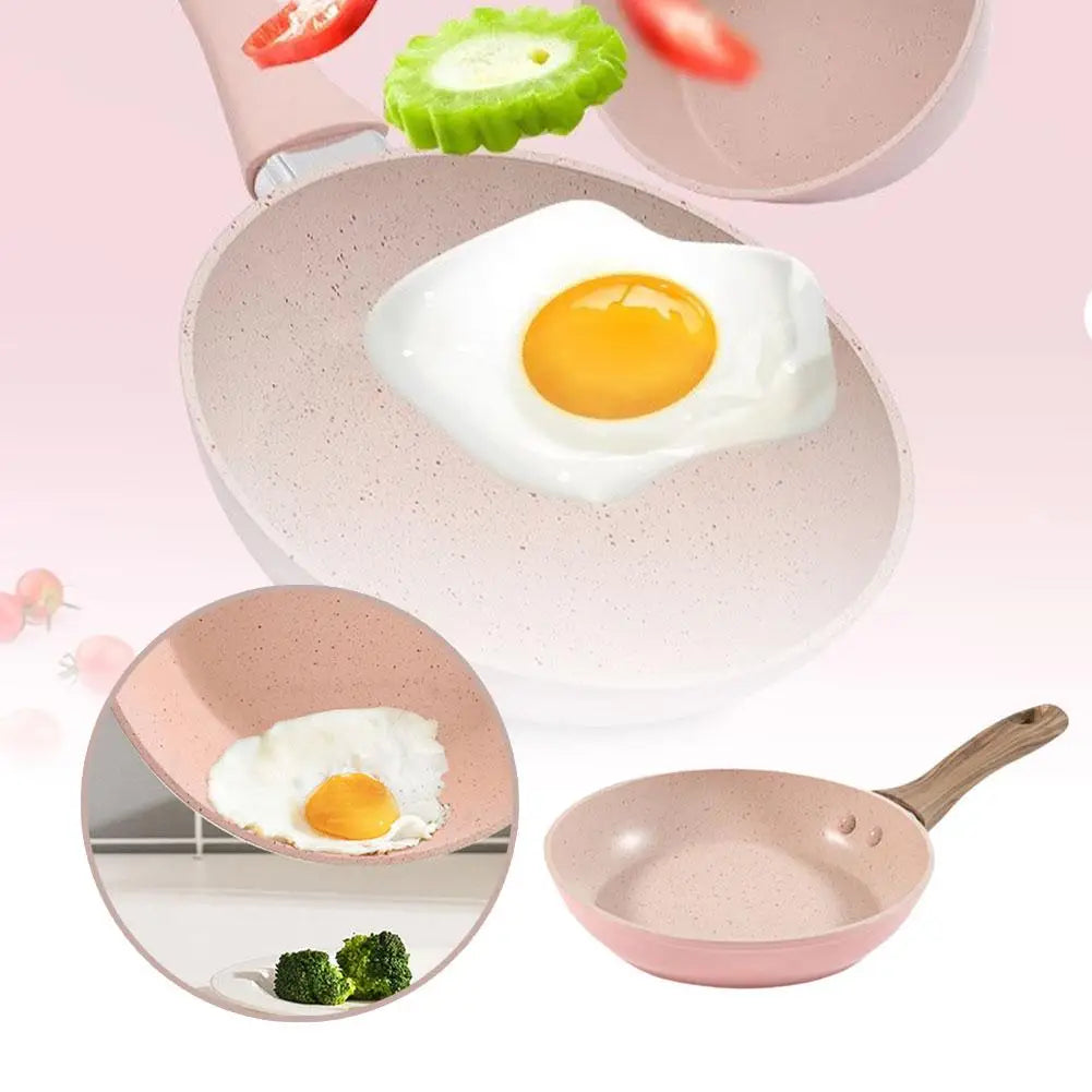 Non-Stick Pan Durable Stone Frying Wok Pan Home Steak Skillet Pancake fried induction cooker gas stove Cookware Set for Kitchen