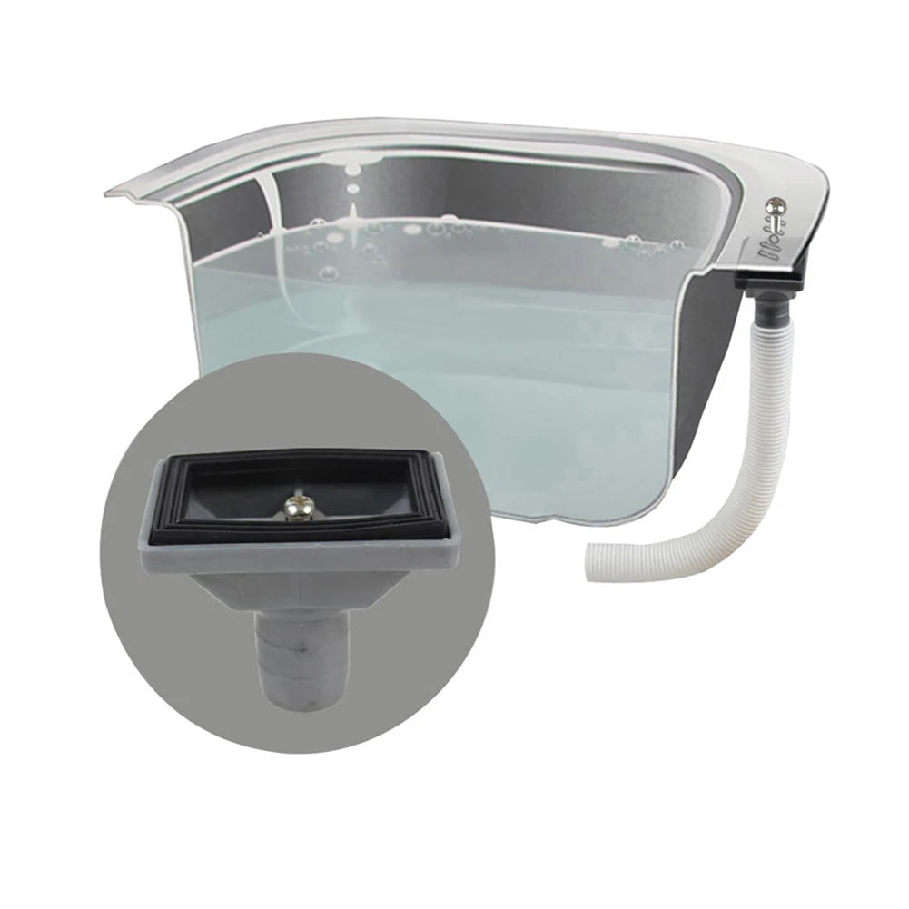 Upward Rectangle Overflow Pipe Head Washbasin Drainer Kitchen Sink Connector Overflow Head Drainage Accessory