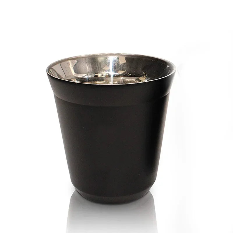 80/160ML Espresso Mugs 304 Stainless Steel Coffee Cups Insulated Double Wall Dishwasher Safe Small Capacity Insulation