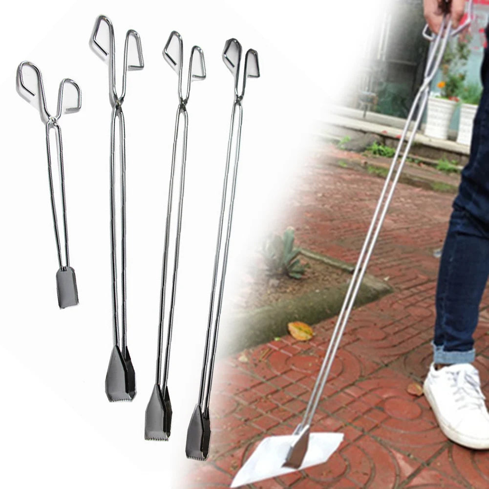 1pc 32cm Stainless Steel BBQ Coal Tongs Sanitation Pick Up Tongs Garbage Tongs Home Kitchen Tools Accessories