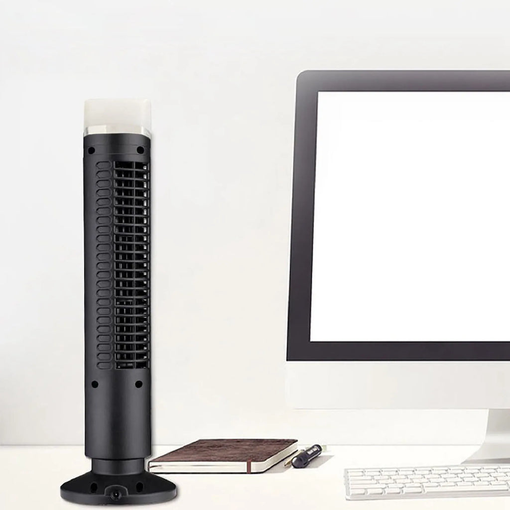 Bladeless Tower Fan Portable USB Desk Fan with Light for Home Bedroom  Desk Fan
