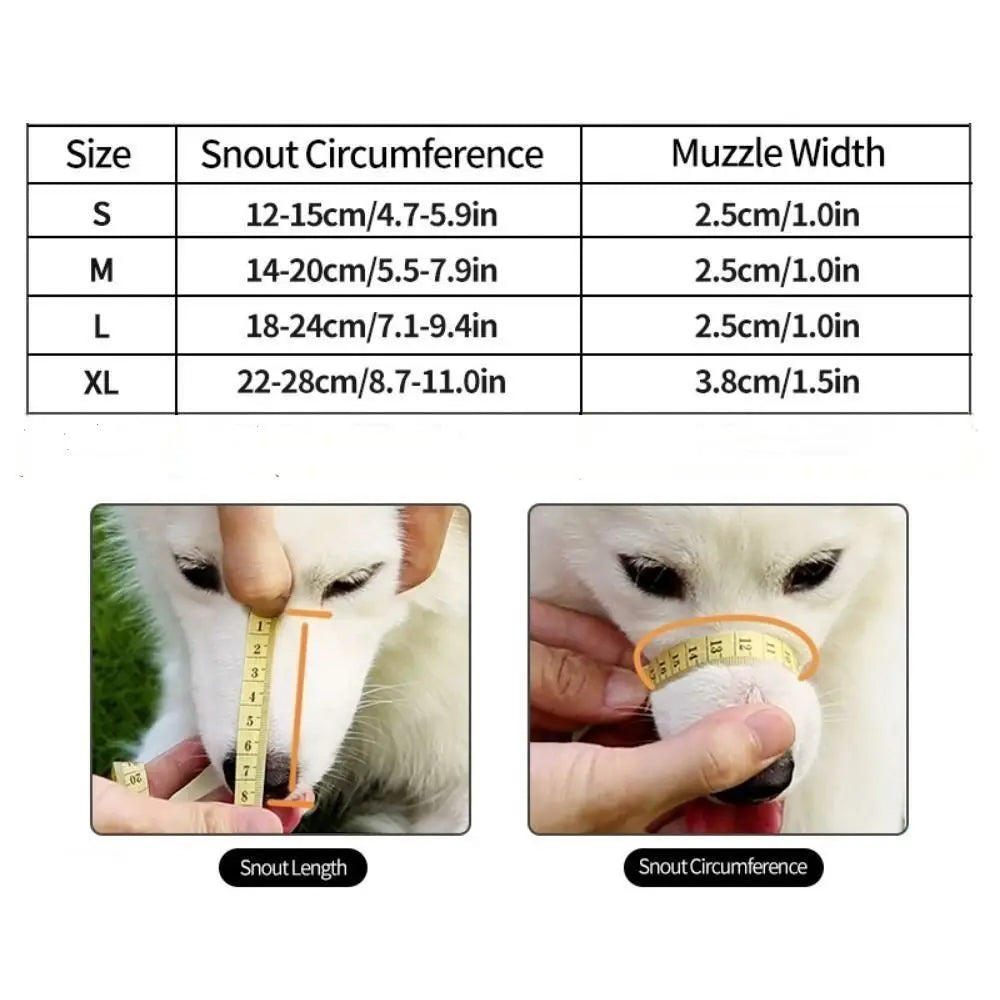 Adjusting Straps Mask Small Dogs Soft Nylon Dog Muzzle Adjustable Anti-biting Breathable Dog Straps Mask