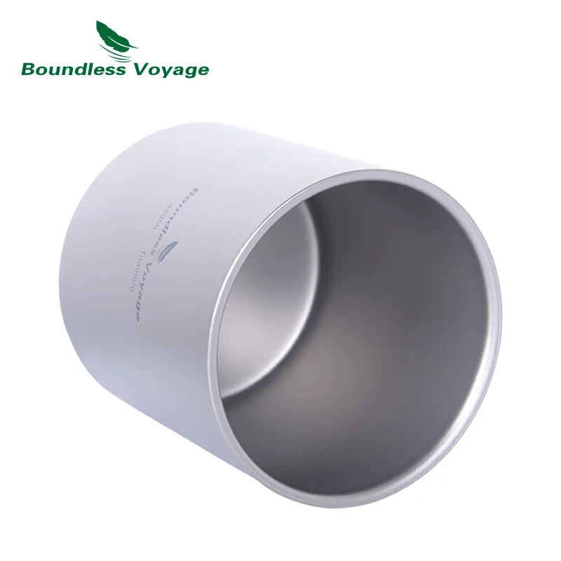 Boundless Voyage Titanium Double Wall Cup 450ml Teacups 120ml Mini Cup 180ml Coffee Mug 300ml Drinkware Double Layer Tableware