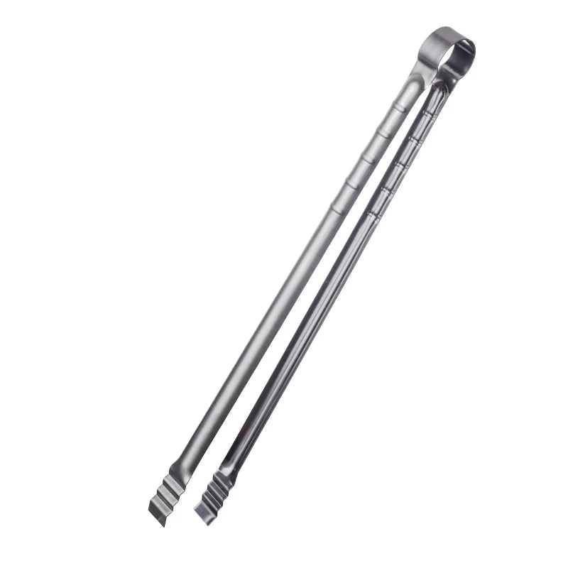1Pc Outdoor camping Grill Tongs 45CM ExtraLong Kitchen Tongs Grilling Tongs Clips Stainless Steel Tongs for Cooking Grilling