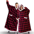 150/180cm Winter Thick Blanket Extra Plush Hoodie Lengthened Large Pocket Imitation Cashmere Home Coat Fleece TV Blanket 1pc