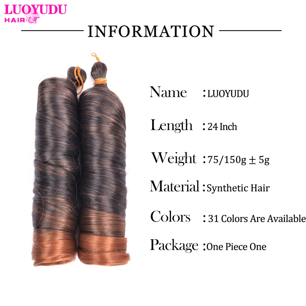 Loose Wave Braiding Hair Extensions Synthetic Spiral Curls Braids Hair Pre Stretched Bouncy Braid 24" French Curls Braiding Hair