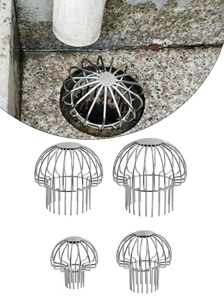 Floor Drain Leaf Guard Stainless Gutter Leaf Guard Mesh Cover Drainage Clog Prevention Drainage Pipe Network Cover Floor Drain