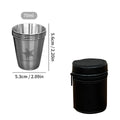 4pcs/set Outdoor Portable Stainless Steel Cups With Case Tumbler Beer Cups Camping Picnic Mini Whisky Wine Glasses Set Drinkware