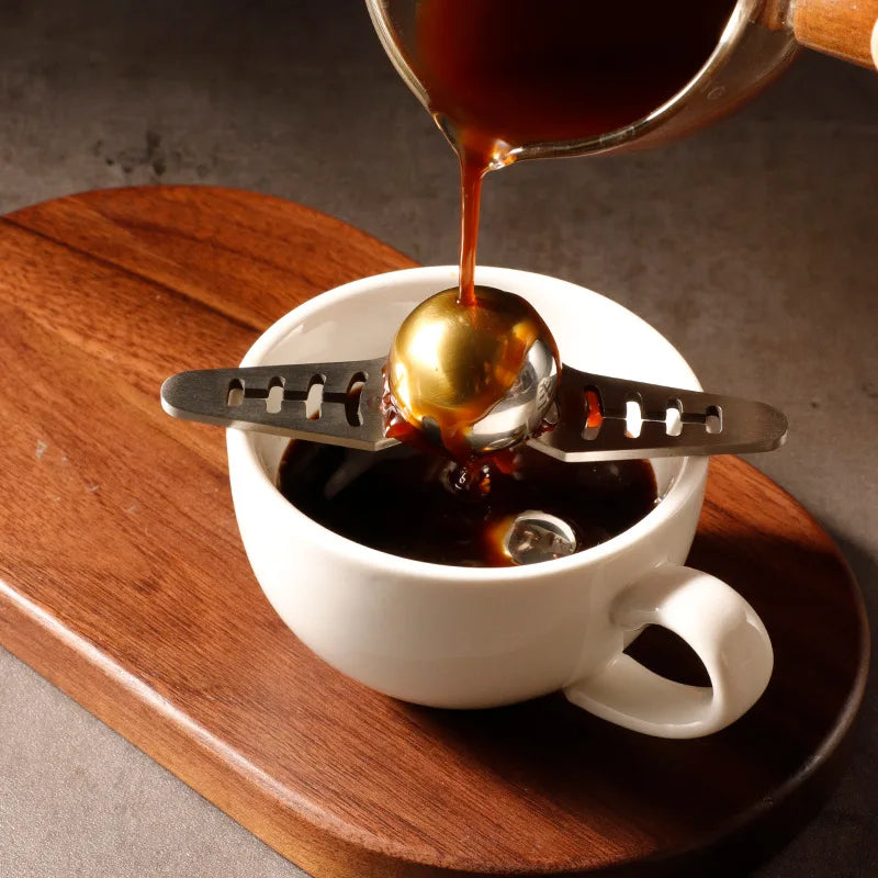 Stainless Steel Ice Ball Household Coffeware Accessory Coffee Italian Condensed Ice Ball Quick Cooling Bracket Retain The Flavor
