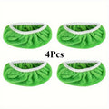4 Green/white/gray Mop Cloths, Mop Head Replacement Cloth, Suitable for Flat Cleaning, Wet and Dry Mop Dual-use