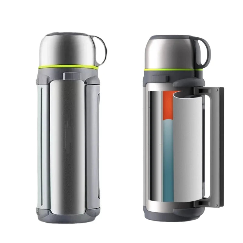 Pure Titanium Thermos Kettle 1.8L Large Capacity Double Layer Vacuum Drinkware Travel Flask Hot Water Bottle