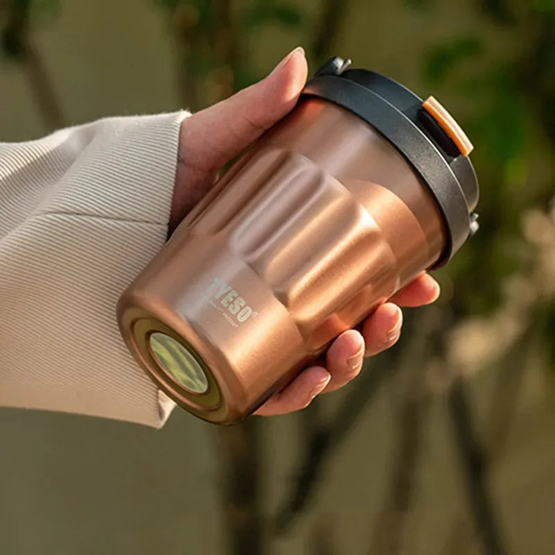 TYESO 400ML/500ML Thermo Bottle Portable Tumbler Vacuum Flasks Travel Coffee Flask Stainless Steel Thermal Cup Car Insulated Cup