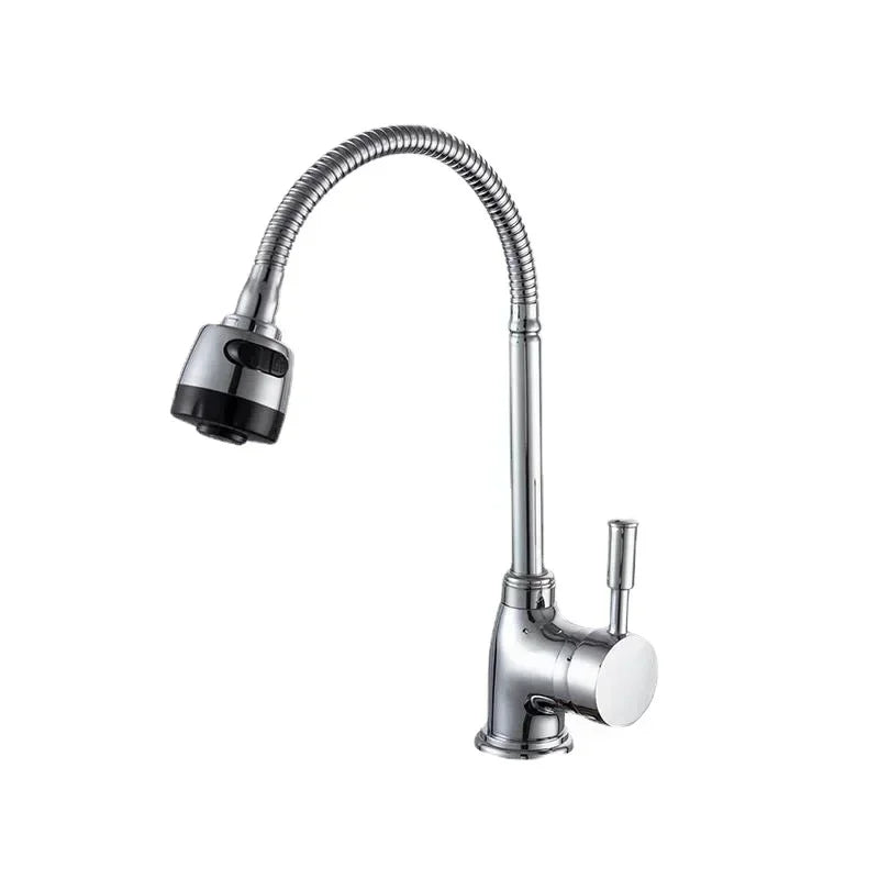 360 Degree Rotation Deck Mounted Kitchen Laundry Stainless Steel Faucet Sprayer Kitchen Sink Mixer Tap Stream Sprayer Head